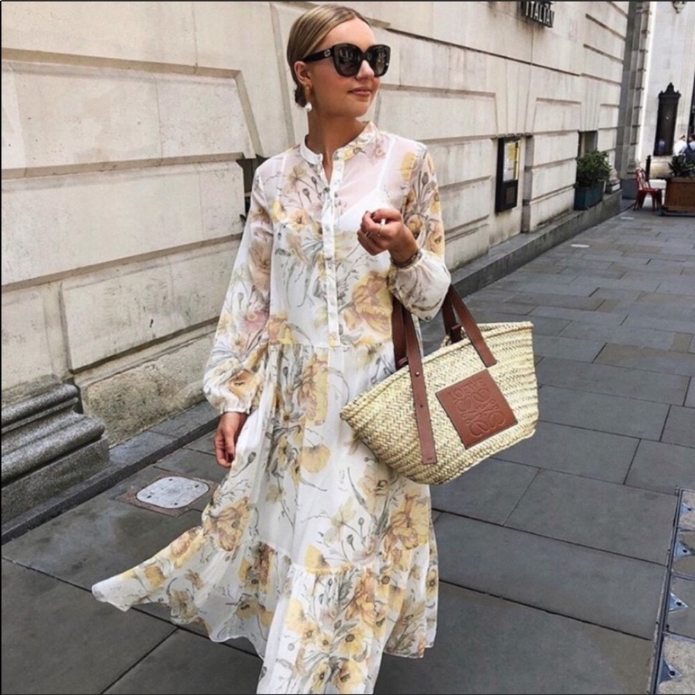 H&M Sheer Floral Maxi dress